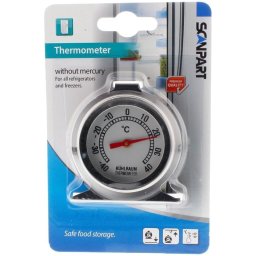 Scanpart koelkast & diepvries thermometer roestvrij staal Koelkast accessoire Grijs