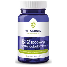 Vitakruid B12 1000 mcg Actief Methylcobalamine Vitamine 90