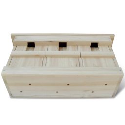 vidaXL Mussenhuizen 2 st 44x15,5x21,5 cm hout
