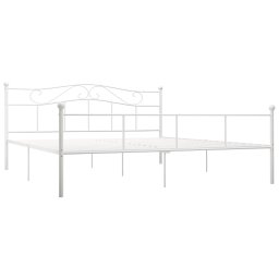 vidaXL Bedframe metaal wit 180x200 cm