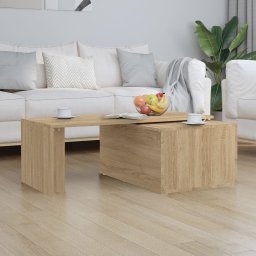 vidaXL Salontafel 150x50x35 cm bewerkt hout sonoma eikenkleurig