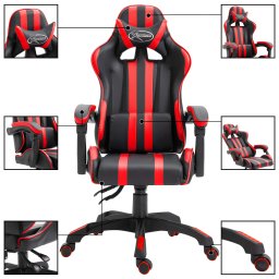 vidaXL Gamestoel kunstleer rood