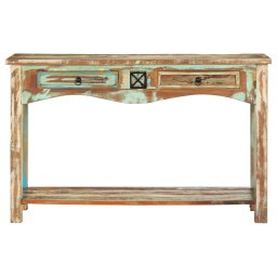 vidaXL Wandtafel 120x40x75 cm massief gerecycled hout