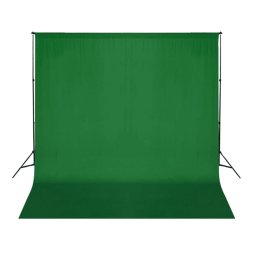 vidaXL Achtergrond zonder standaard chromakey 300x300 cm katoen groen