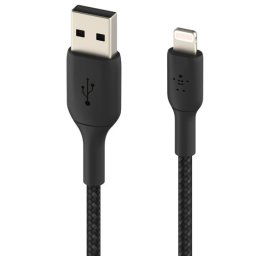 Belkin Braided BoostCharge Lightning Naar USB Kabel 3 Meter Zwart