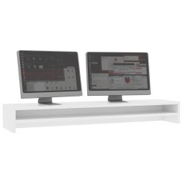 vidaXL Monitorstandaard 100x24x13 cm bewerkt hout wit