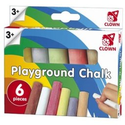 Clown Stoepkrijt 6 Stuks