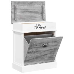 vidaXL Schoenenkast 50x28x58 cm paulowniahout grijs