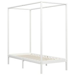 vidaXL Hemelbedframe massief grenenhout wit 100x200 cm