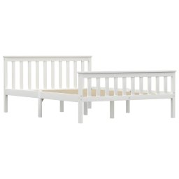 vidaXL Bedframe massief grenenhout wit 140x200 cm