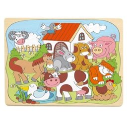 Woody Boerderij Puzzel (9 stukjes)