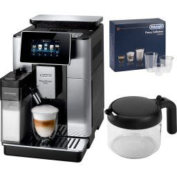 De'Longhi Volautomatisch koffiezetapparaat PrimaDonna Soul ECAM 610.75.MB, inclusief koffiepot ter waarde van vap € 29,99 + glazenset vap € 46,90