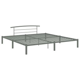 vidaXL Bedframe metaal grijs 200x200 cm