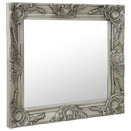 vidaXL Wandspiegel barok stijl 50x50 cm zilverkleurig