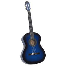 vidaXL Gitaar klassiek beginner 4/4 39" lindenhout blauw