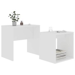 vidaXL Salontafelset 48x30x45 cm bewerkt hout wit