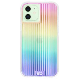 Hoesje-Mate Tough Groove iPhone 12 Mini Hoesje Iridescent