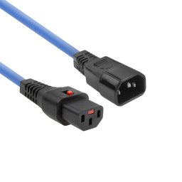 ACT AK5201 Netsnoer C13 IEC Lock | C14 | Blauw | 3 meter