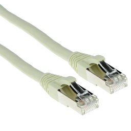 ACT FB7415 LSZH SFTP CAT6A Patchkabel Snagless | RJ45 connectoren | Ivoor | 15 meter