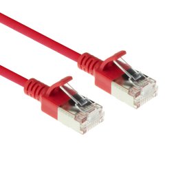 ACT DC7500 LSZH U/FTP CAT6A Datacenter Slimline Patchkabel Snagless | RJ45 Connectoren | Rood | 50 cm