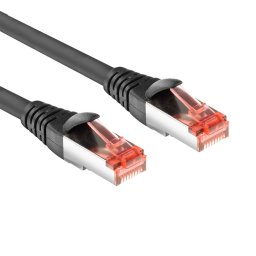 ACT FB5051 PVC U/FTP CAT6A High Flexibility Tangle-Free Patchkabel Snagless | RJ45 Connectoren | Zwart | 1,5 meter