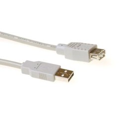 ACT SB2198 USB-A 2.0 | Male/USB-A Female | Ivoor | 50 cm
