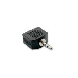 Intronics OEM MA80 3,5mm jack stereo male naar 2 x 3,5mm jack stereo female adapter