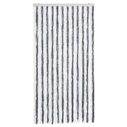 vidaXL Vliegengordijn 100x220 cm chenille grijs en wit