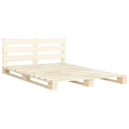vidaXL Bedframe pallet massief grenenhout 200x200 cm