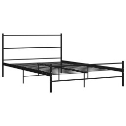 vidaXL Bedframe metaal zwart 120x200 cm
