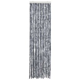 vidaXL Vliegengordijn 56x185 cm chenille zilverkleurig