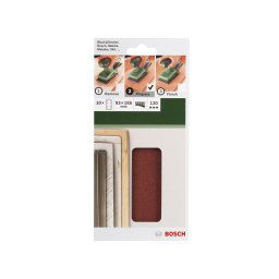 Bosch 10-delige schuurbladset voor vlakschuurmachines 93 x 185 mm - korrel 120