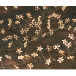 CBD B.O. Zilverdraad cluster ster 6/18 H timer 100 LED - 1,2 m warm wit / 3 x AA