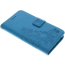 Klavertje bloemen booktype hoes Huawei P8 Lite