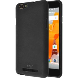 Azuri flexible cover with sand texture - zwart - Wileyfox Spark X