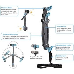 UKPro Freestyler Video Lighting Kit voor GoPro's - grijs