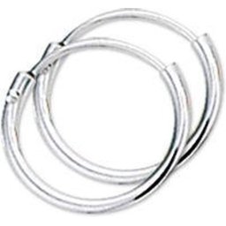 The Jewelry Collection - Oorringen Ronde Buis - Zilver