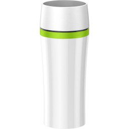 TRAVEL MUG FUN thermobeker 0.36 L. wit/groen