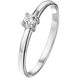 The Jewelry Collection - Ring Zirkonia - Zilver - Maat 16.50