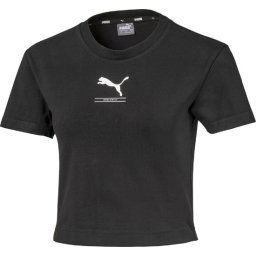 PUMA Nu Tility Fitted Tee Dames Sportshirt - maat L - Puma Black