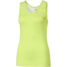 PUMA Studio Graphic Mesh Tank Dames Sporttop - Sunny Lime - Maat XS