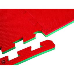 Bruce Lee Karatemat - Puzzelmat - Karate mat - Sportmat - Sportvloer - Rood / Groen