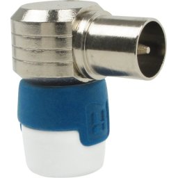 Hirschmann Male IEC connector, angled 4G/LTE proof IEC ML Blauw, Wit