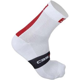 Castelli 3T Team - Fietssokken - Middellang - Maat S/M (35-39) - Wit/Rood