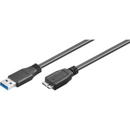 Goobay USB 3.0 A - Micro-B 0.5m 0.5m USB A Micro-USB B Mannelijk Mannelijk Zwart USB-kabel