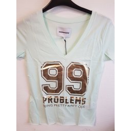 T-shirt dames - mintgroen - 99 problems - mt XL