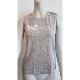 Copy Rite - mouwloos shirt - grey dot - S