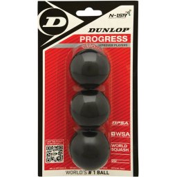 Dunlop PROGRESS 3BBL - Zwart - Squashballen