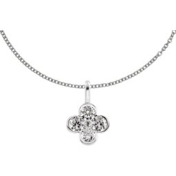 Diamonfire - Zilveren collier met hanger 45 cm - Bloem - 4 blaadjes