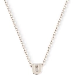 Orelia letter ketting U zilverkleurig - 46 cm